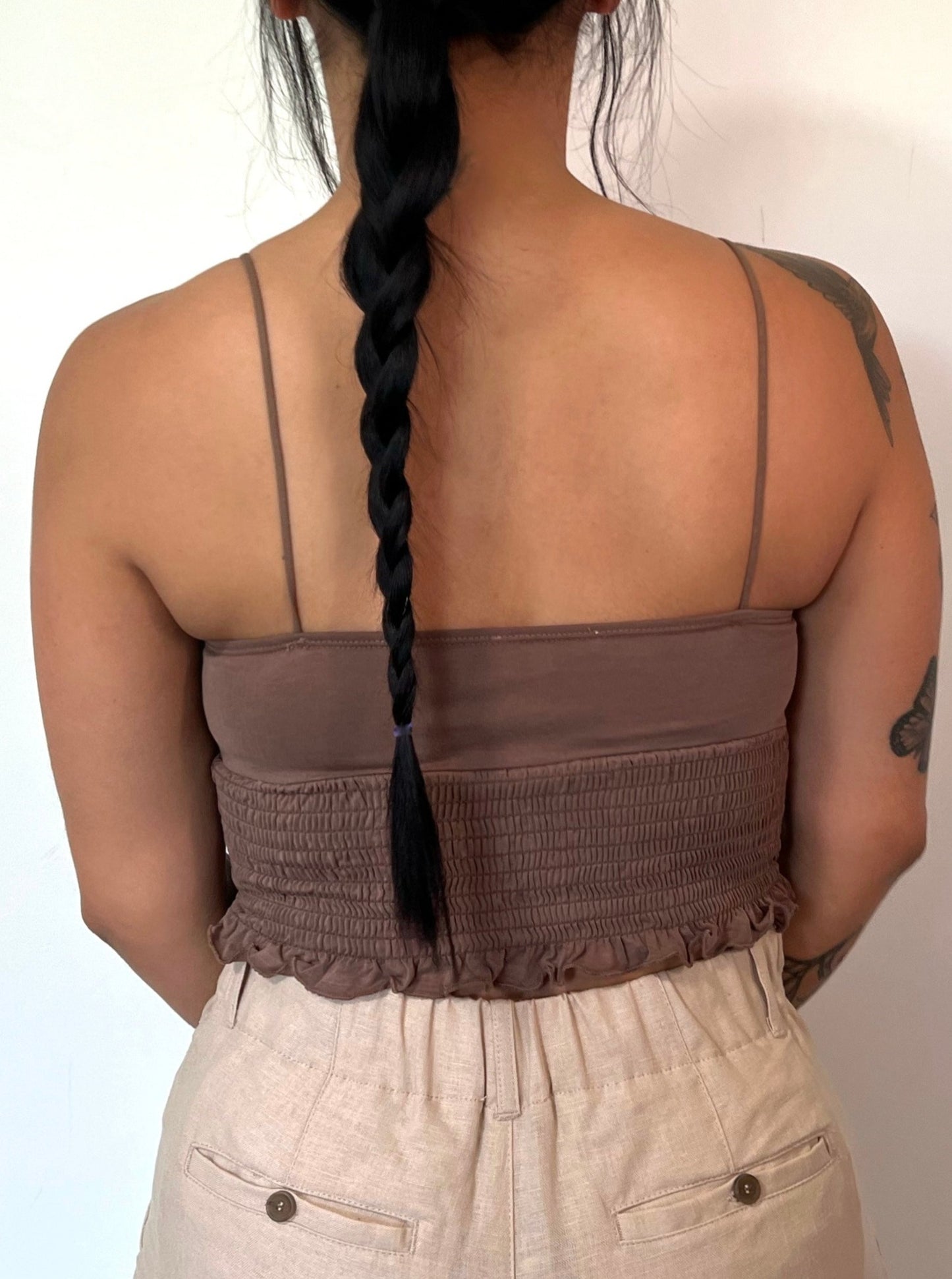 Smocked Cami - Taupe