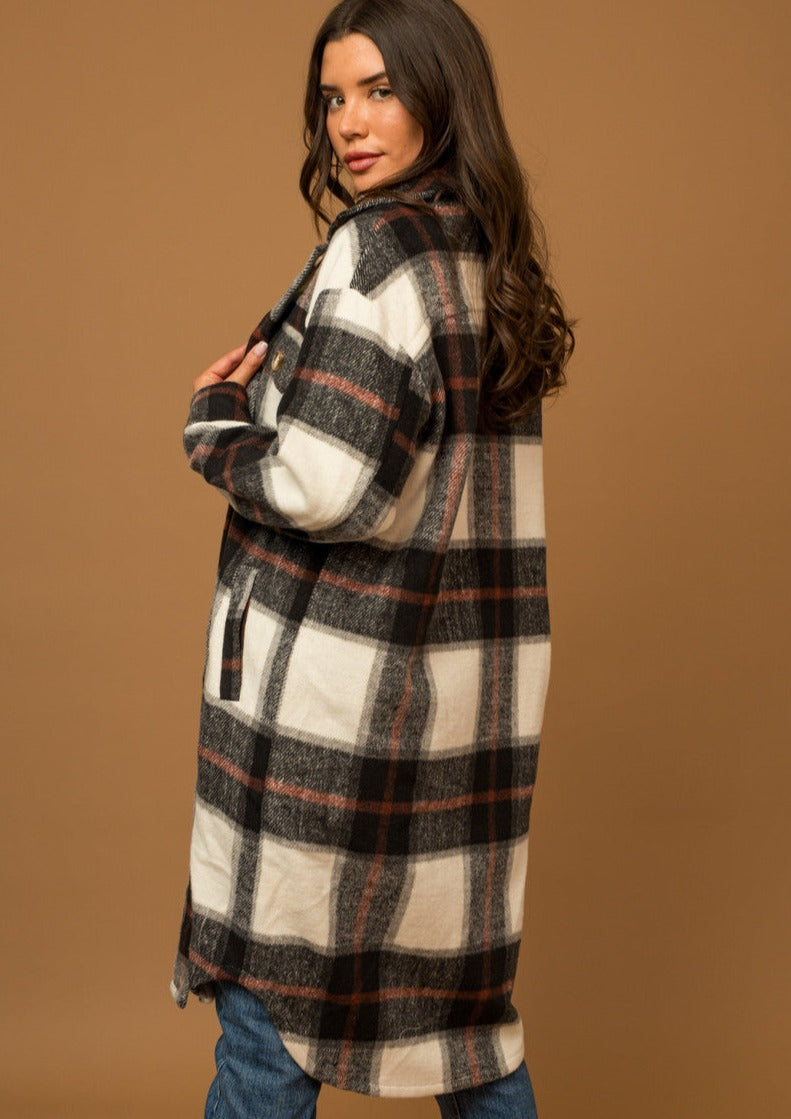 Plaid Long Shacket