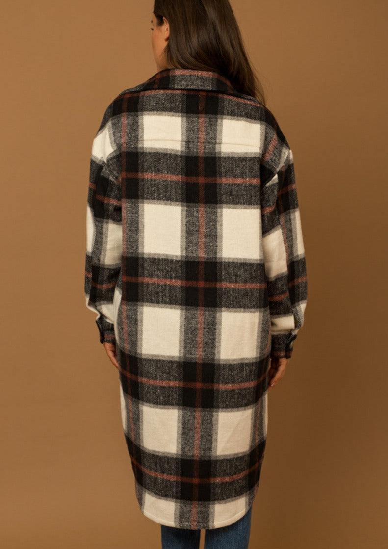 Plaid Long Shacket