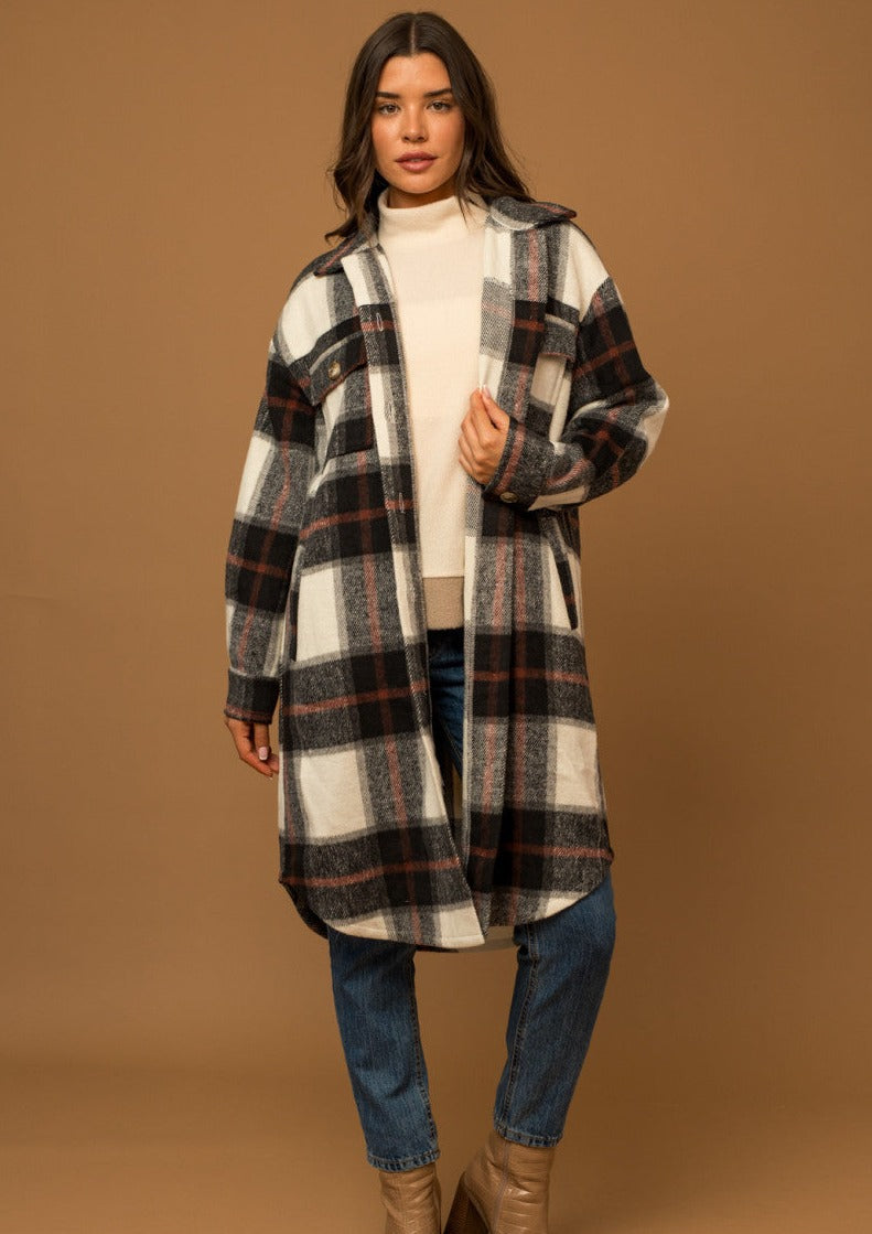 Plaid Long Shacket