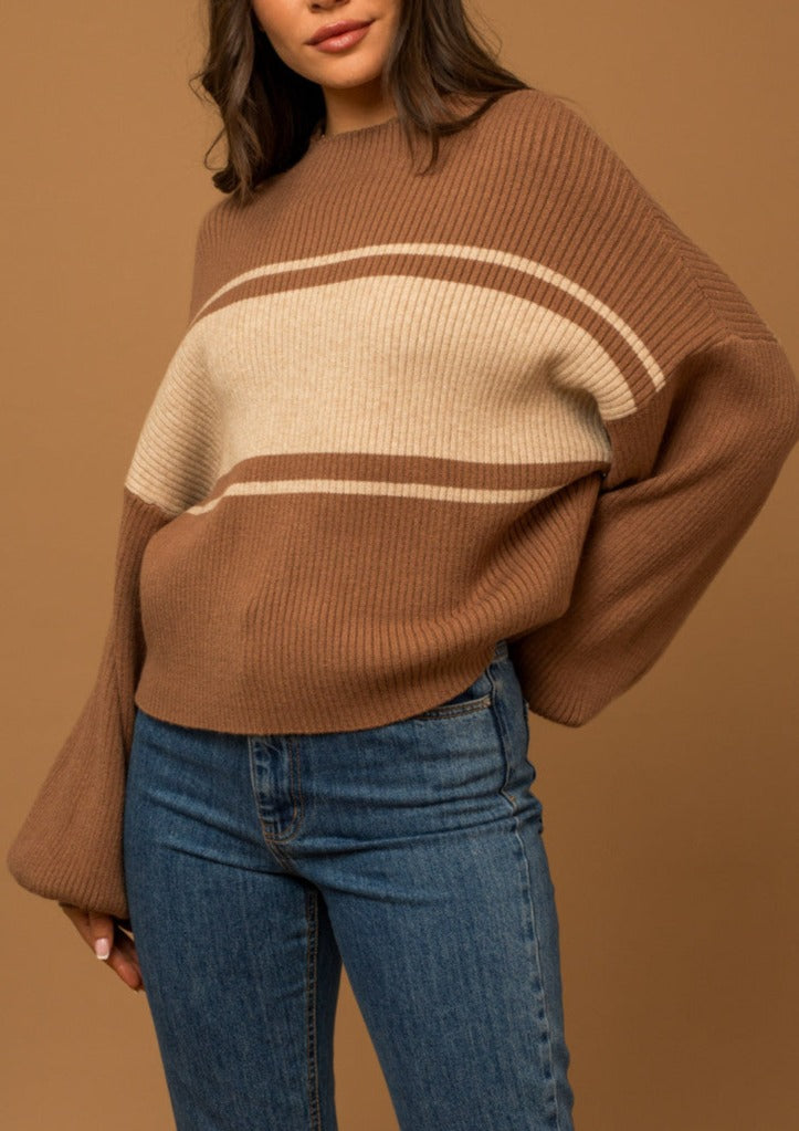 Contrast Stripe Sweater