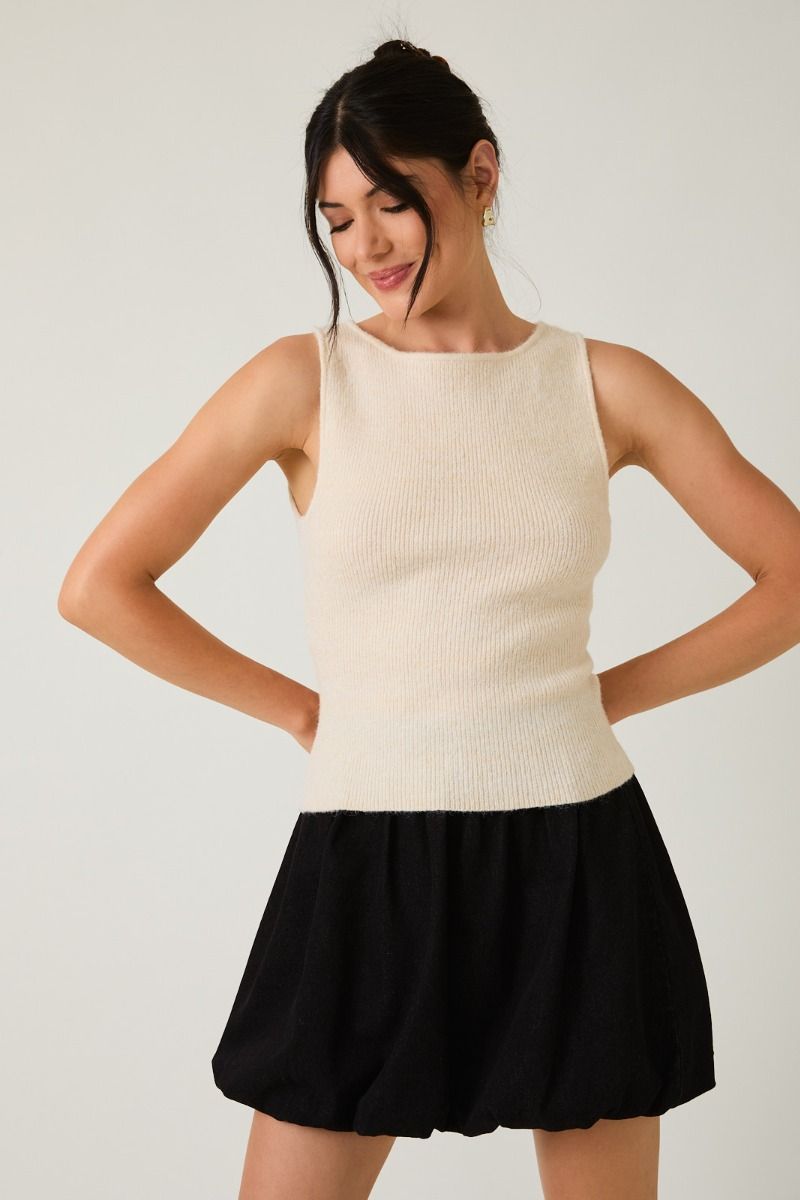 Boat Neck Knit Tank