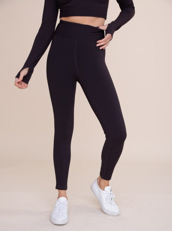 Ribbed Leggings - Mocha