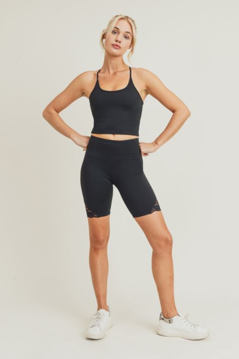 Lace Accent Bike Shorts