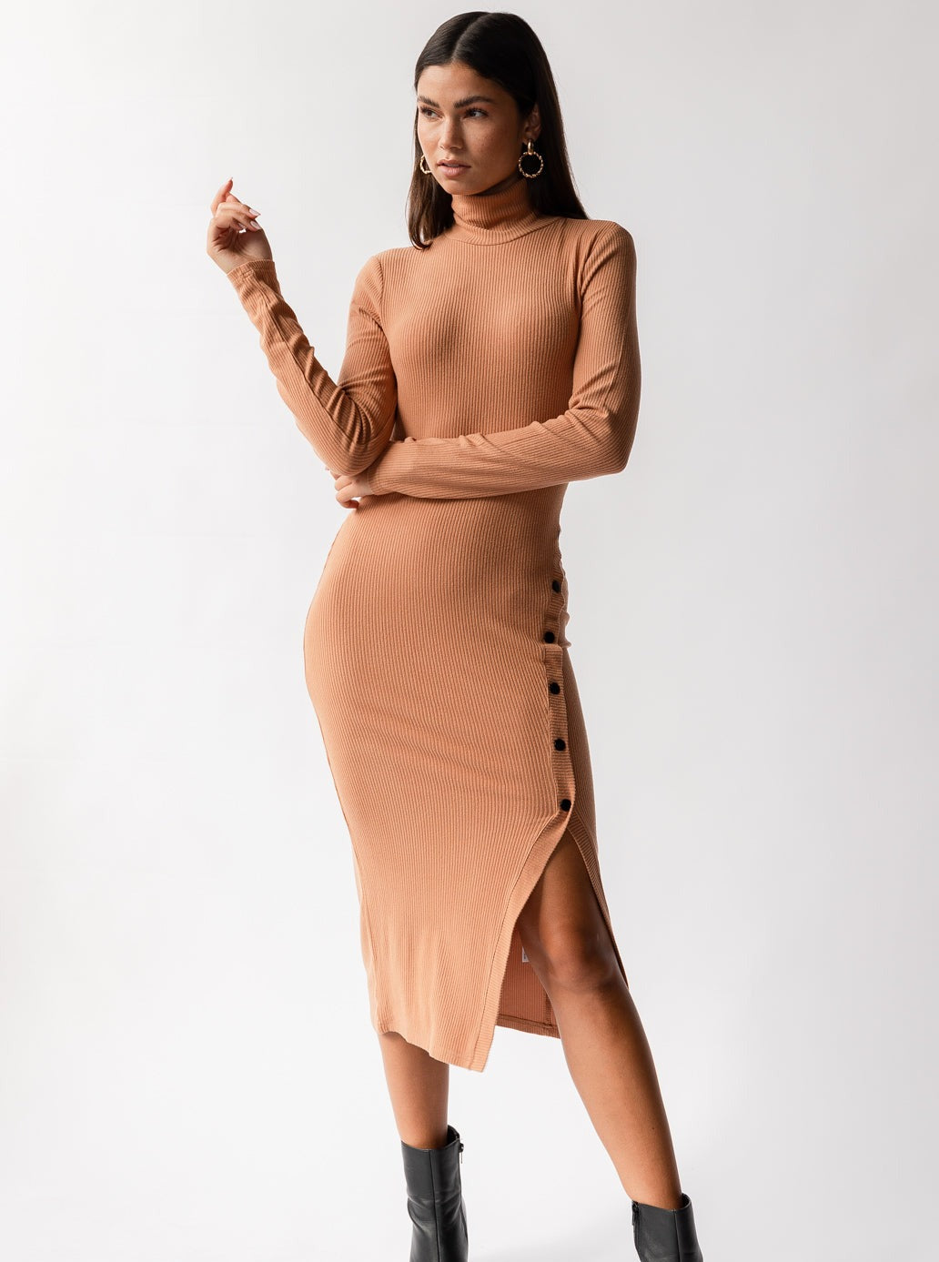 Old Money Turtleneck Sweater Dress