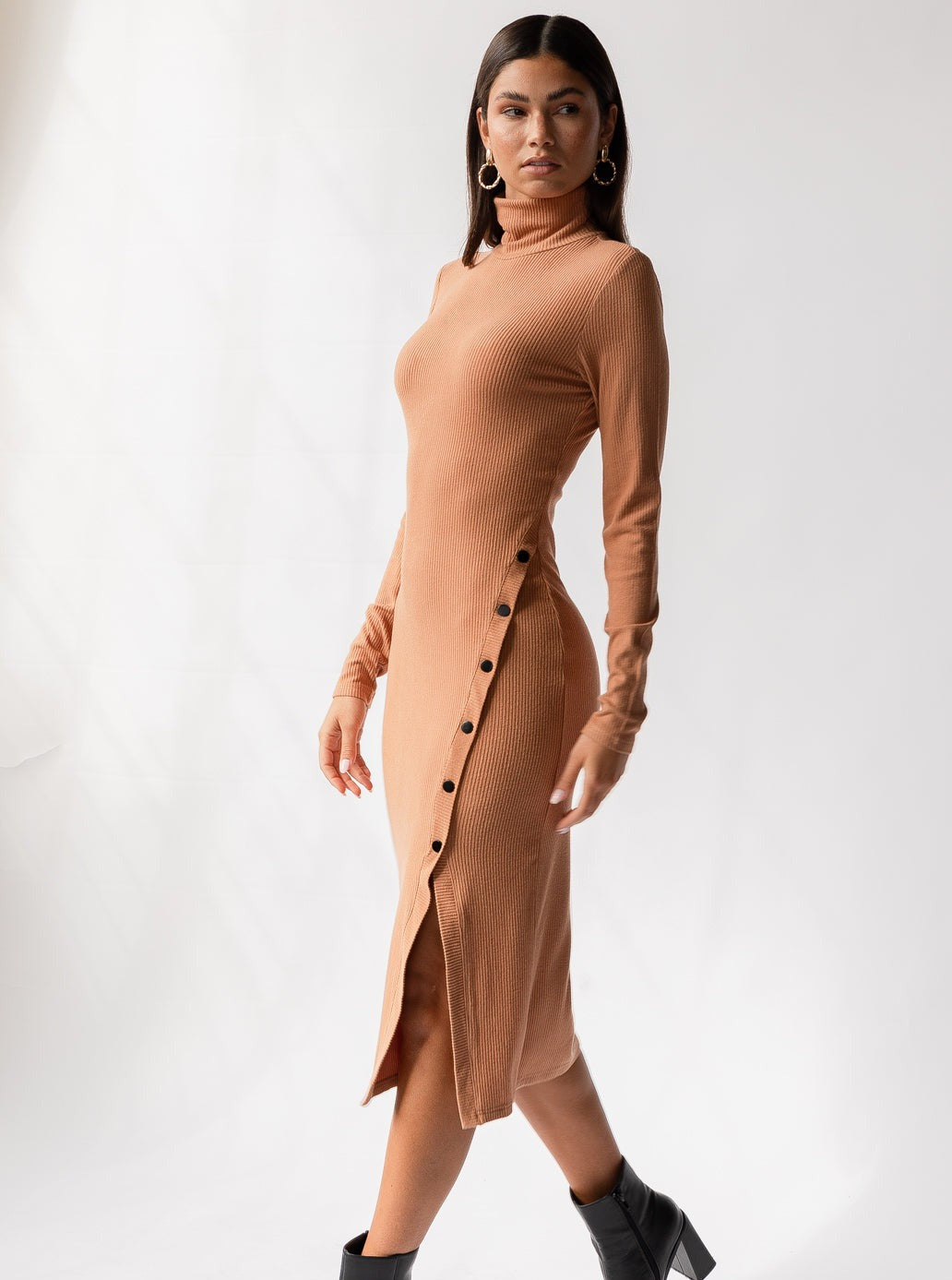 Old Money Turtleneck Sweater Dress