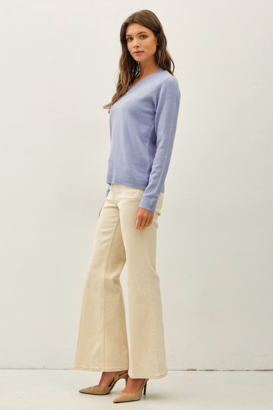 Wool Touch V-neck Sweater